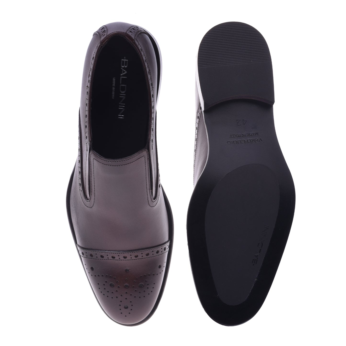 Mocassins marron en cuir de veau