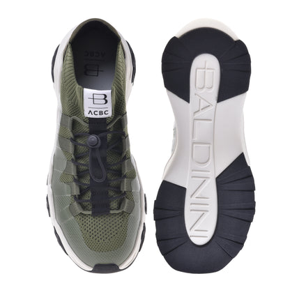 Sneakers vert gris en éco-cuir
