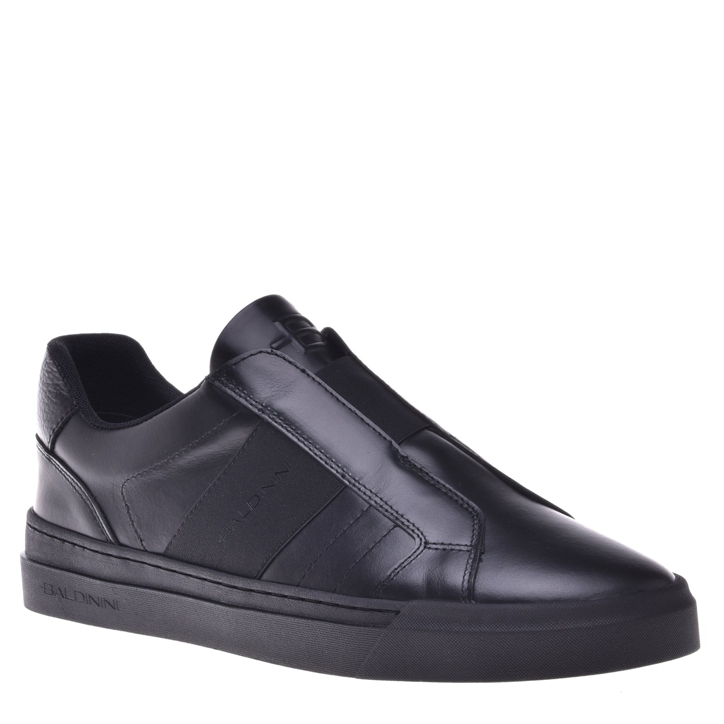 Baskets en cuir noir