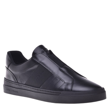 Baskets en cuir noir
