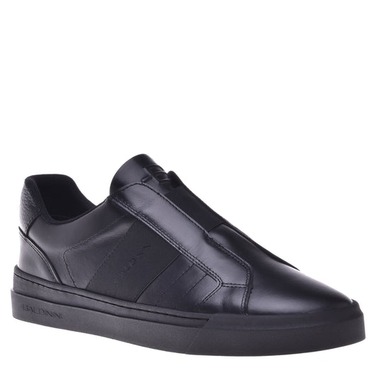 Baskets en cuir noir