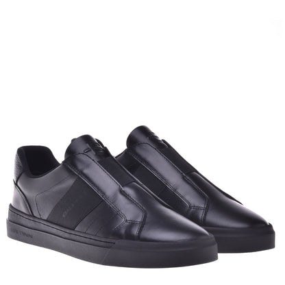 Baskets en cuir noir