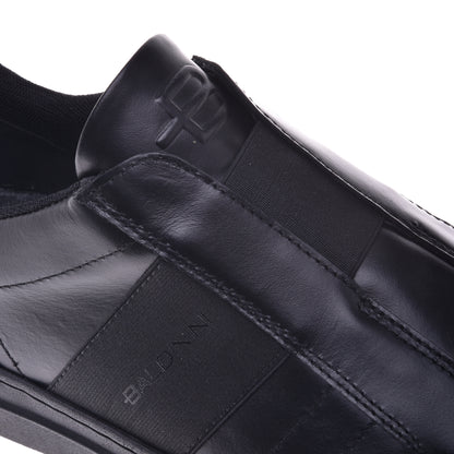 Baskets en cuir noir