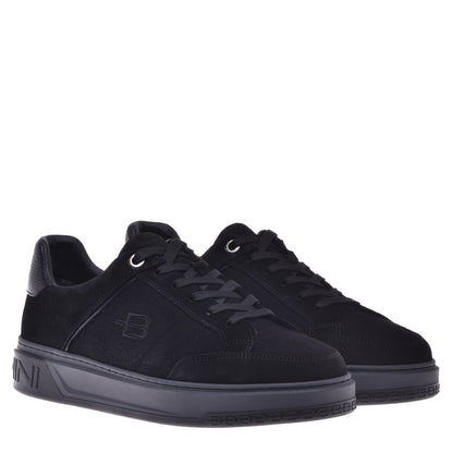 Baskets en daim et tissu noir