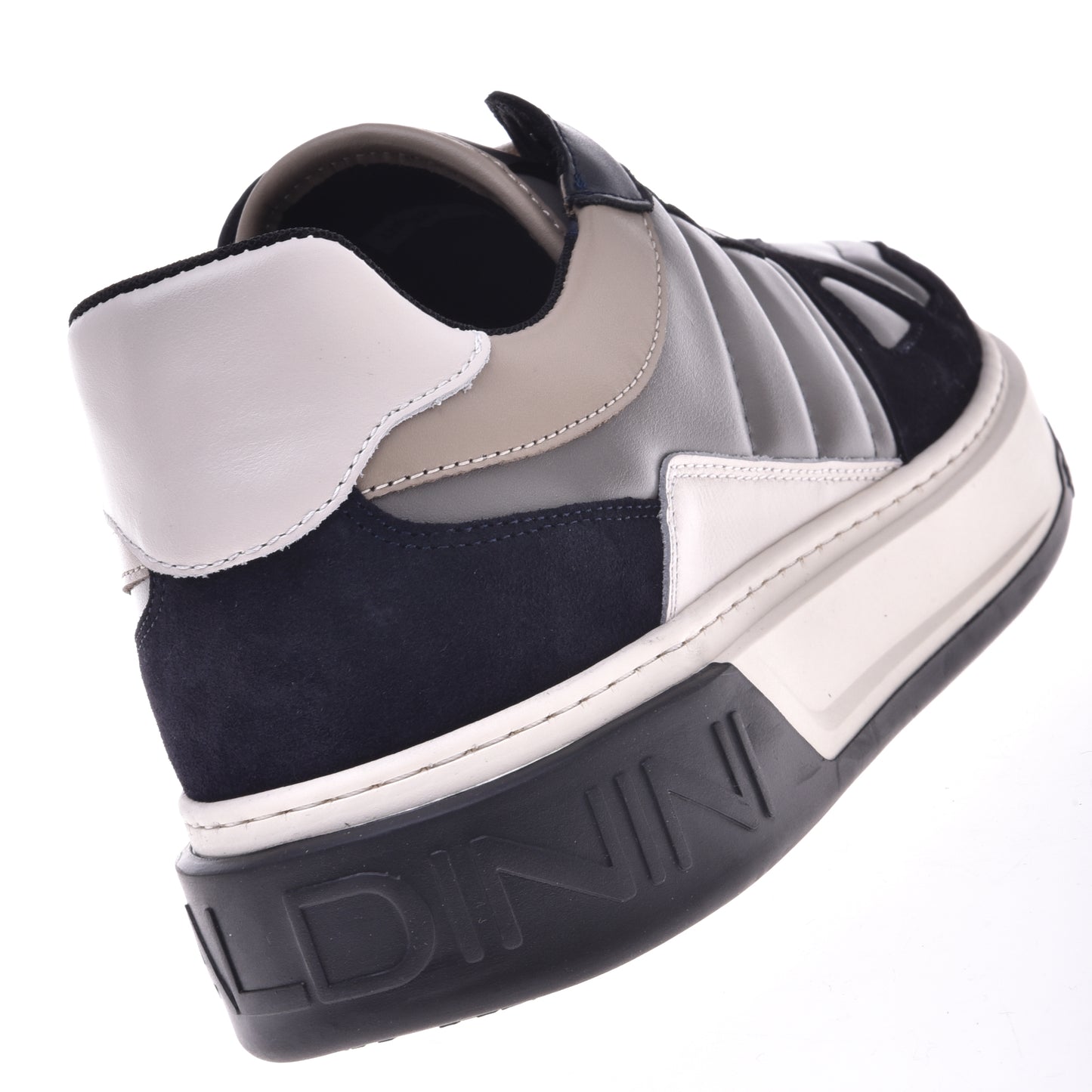 Baskets en daim et cuir bleu et gris