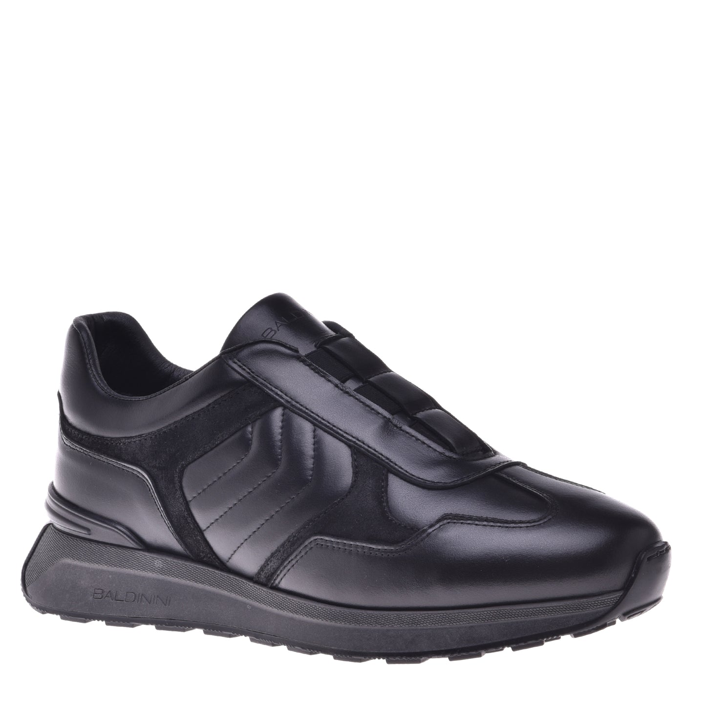 Baskets en cuir noir
