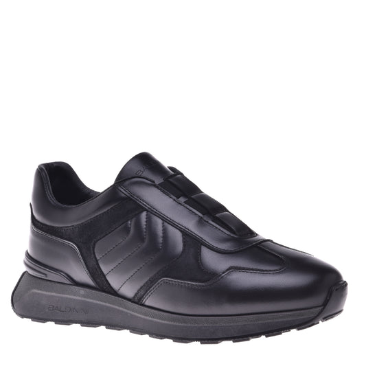 Baskets en cuir noir