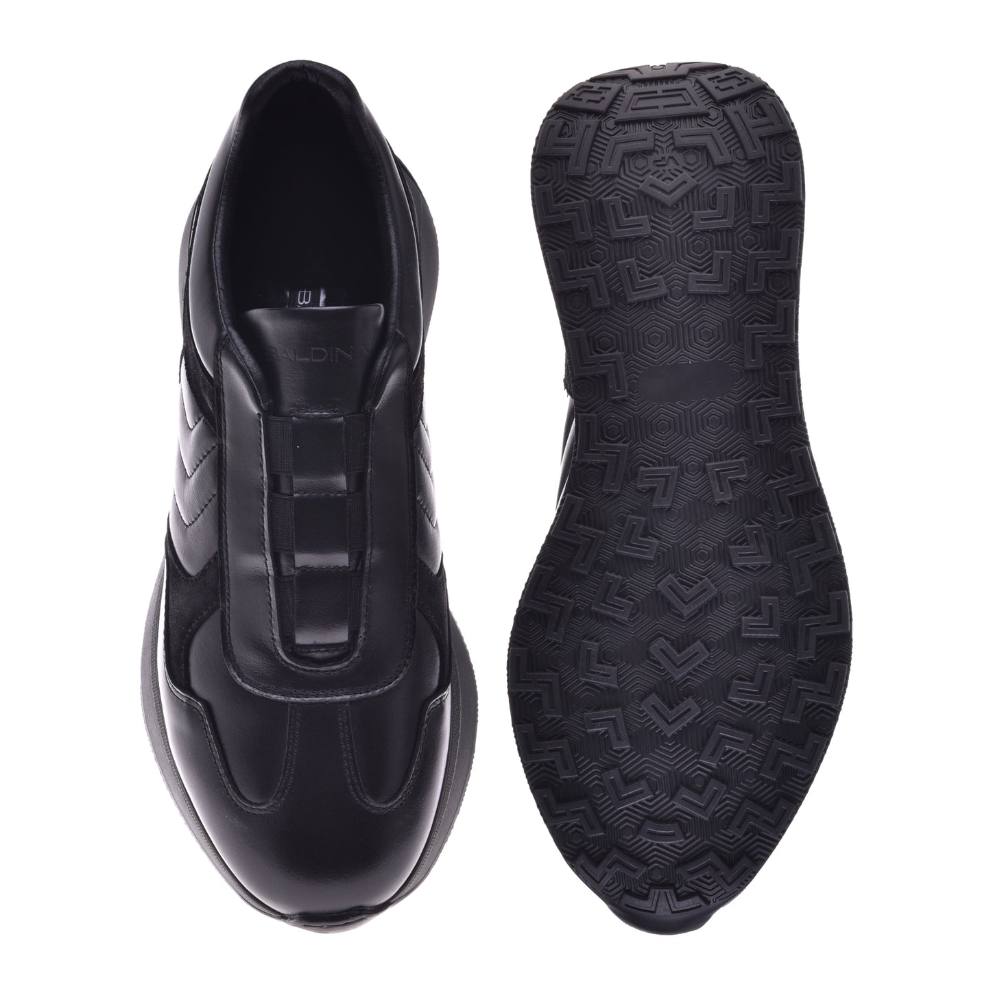 Baskets en cuir noir