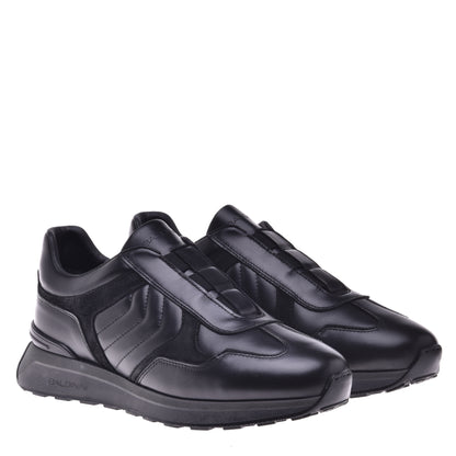 Baskets en cuir noir