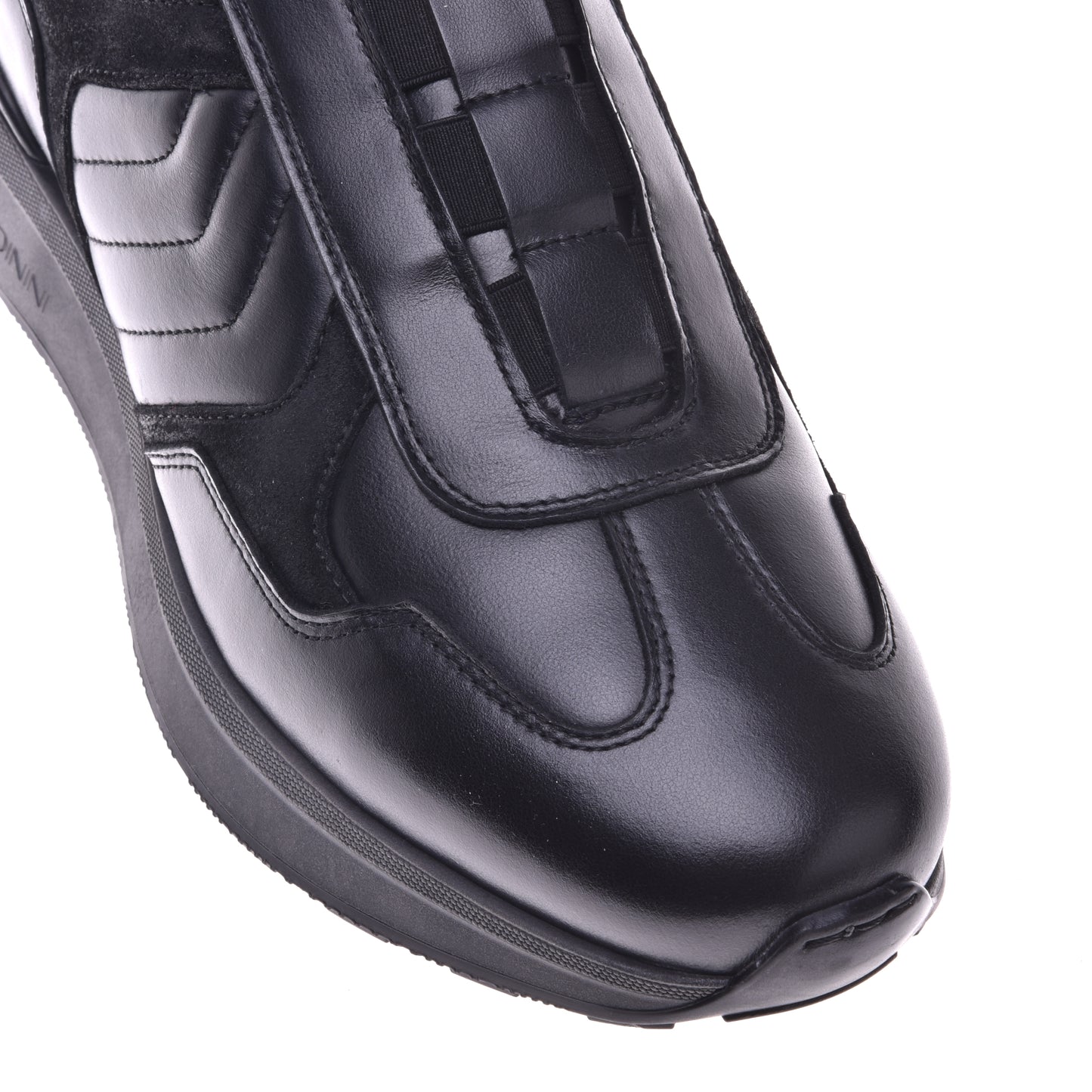 Baskets en cuir noir