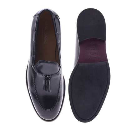 Mocassins noirs en cuir de veau brillant