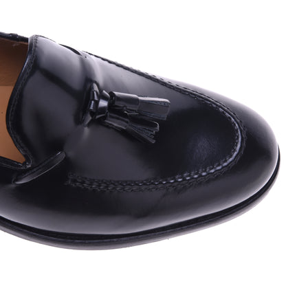 Mocassins noirs en cuir de veau brillant