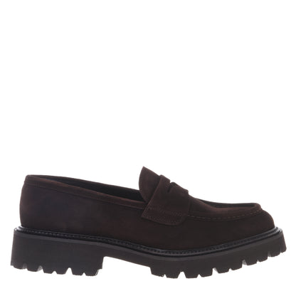 Mocassins marron foncé en daim