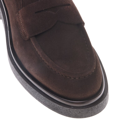 Mocassins marron foncé en daim