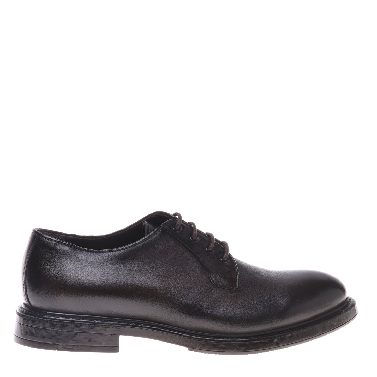 Derbies en cuir brun foncé