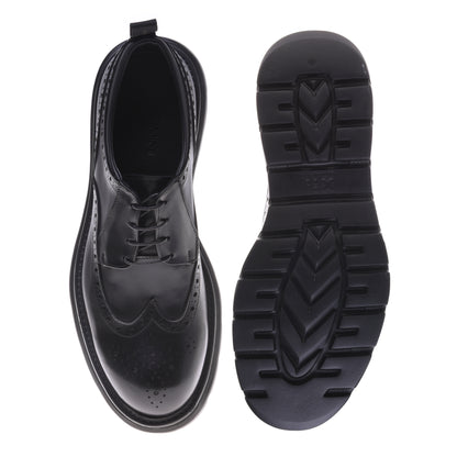 Derbies en cuir noir