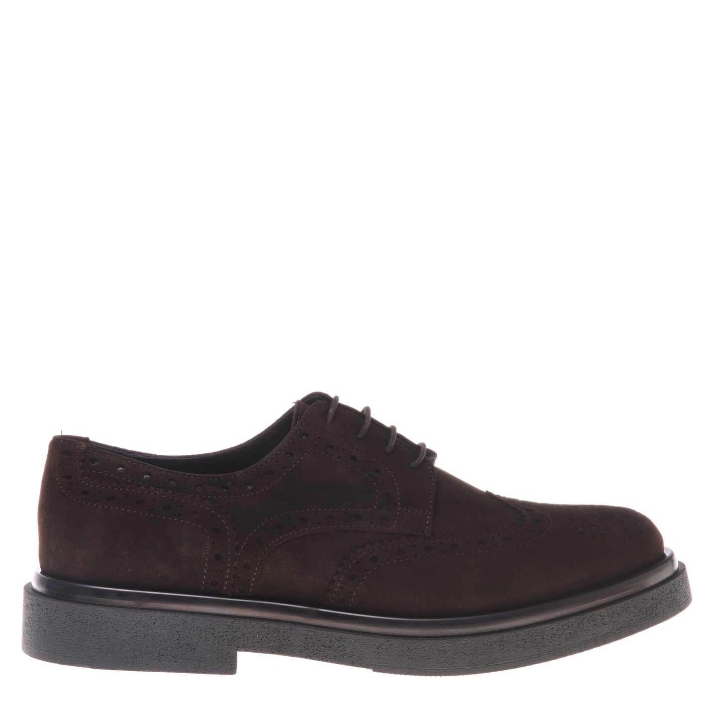 Derbies marron foncé en daim