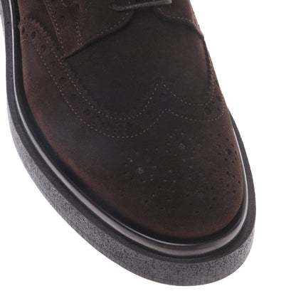 Derbies marron foncé en daim