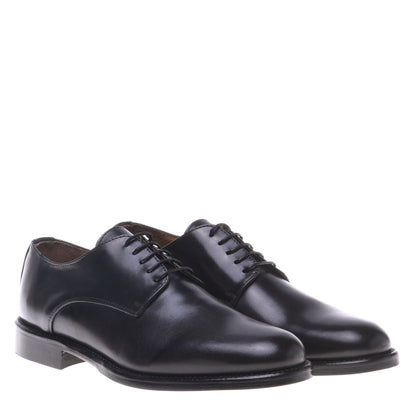 Derbies en cuir noir