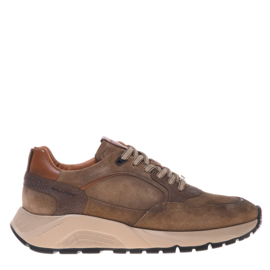 Sneakers en daim taupe