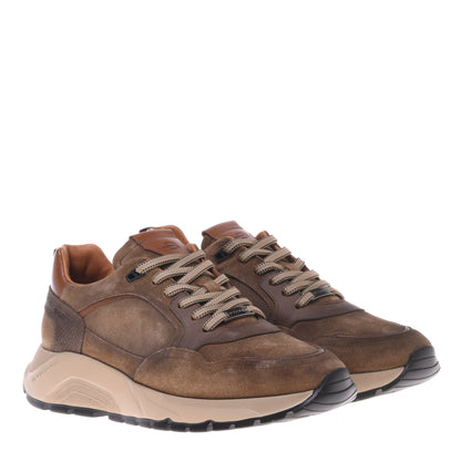 Sneakers en daim taupe