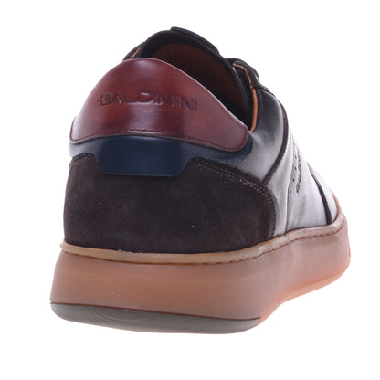 Sneakers en cuir marron foncé