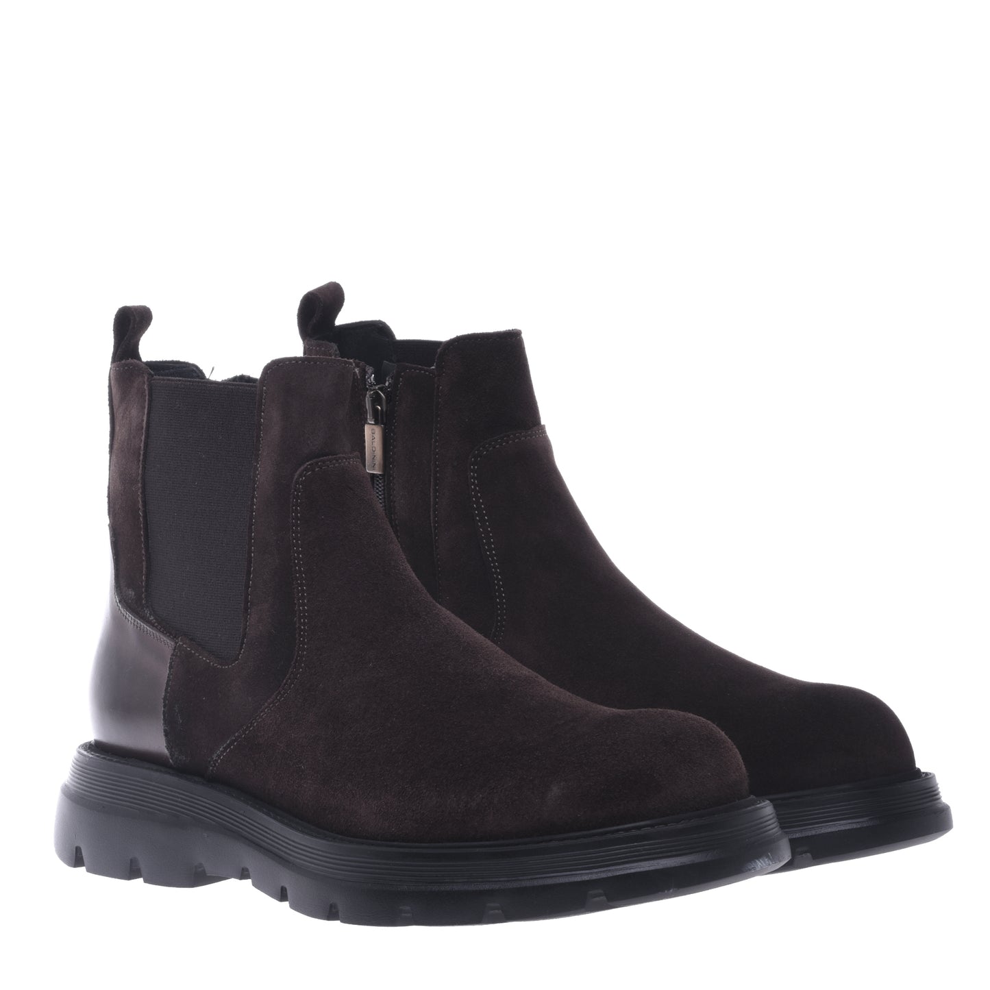 Bottines en daim marron foncé