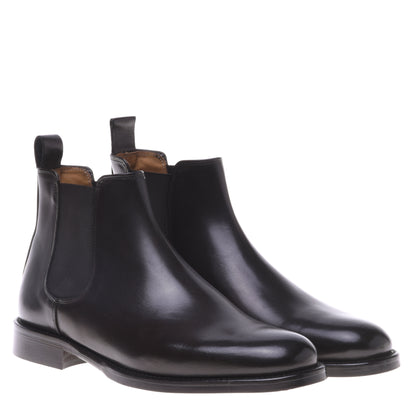 Bottines marron foncé en cuir