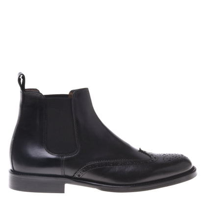 Bottines noires en cuir