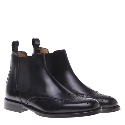 Bottines noires en cuir