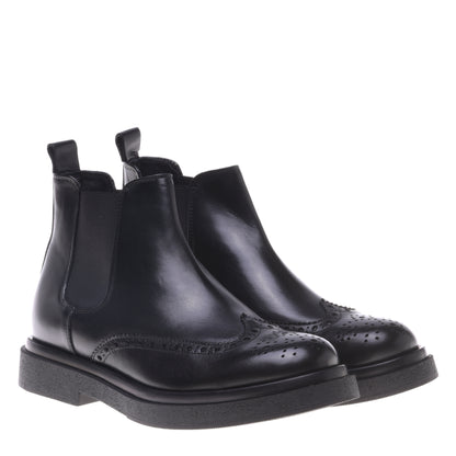 Bottines noires en cuir