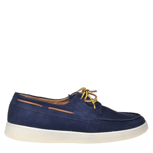 Blue suede loafer