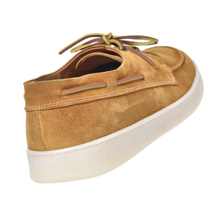Yellow suede loafer
