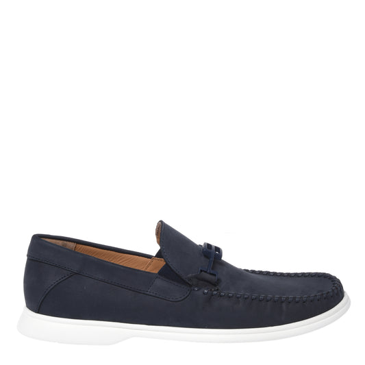 Dark blue nubuck loafer