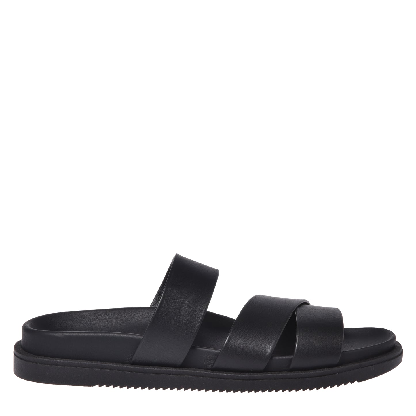 Black nappa mule