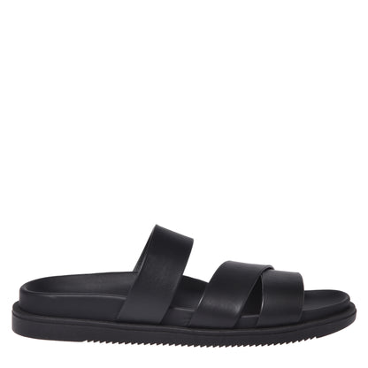 Black nappa mule