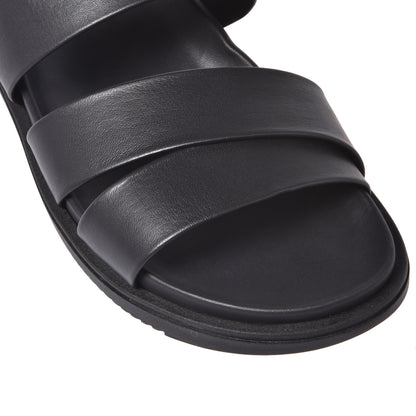 Black nappa mule