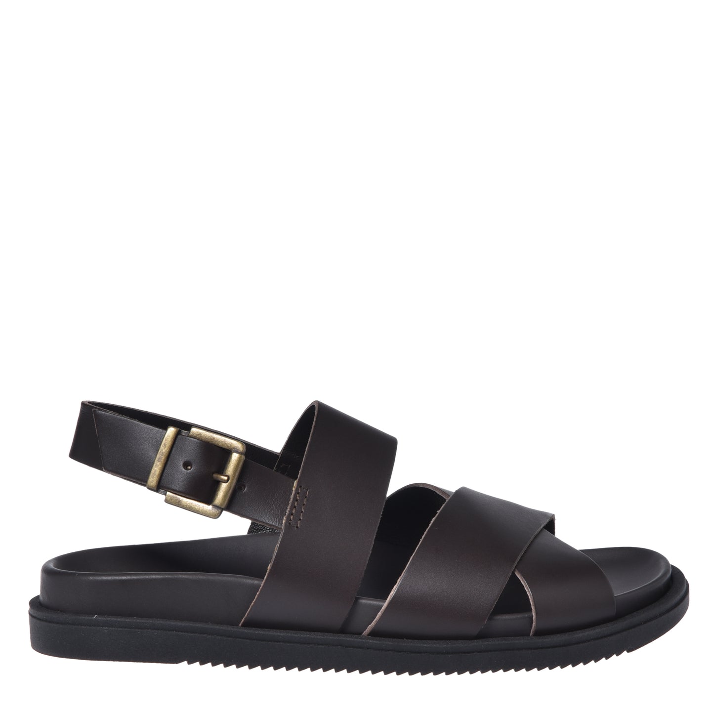 Dark brown leather sandal