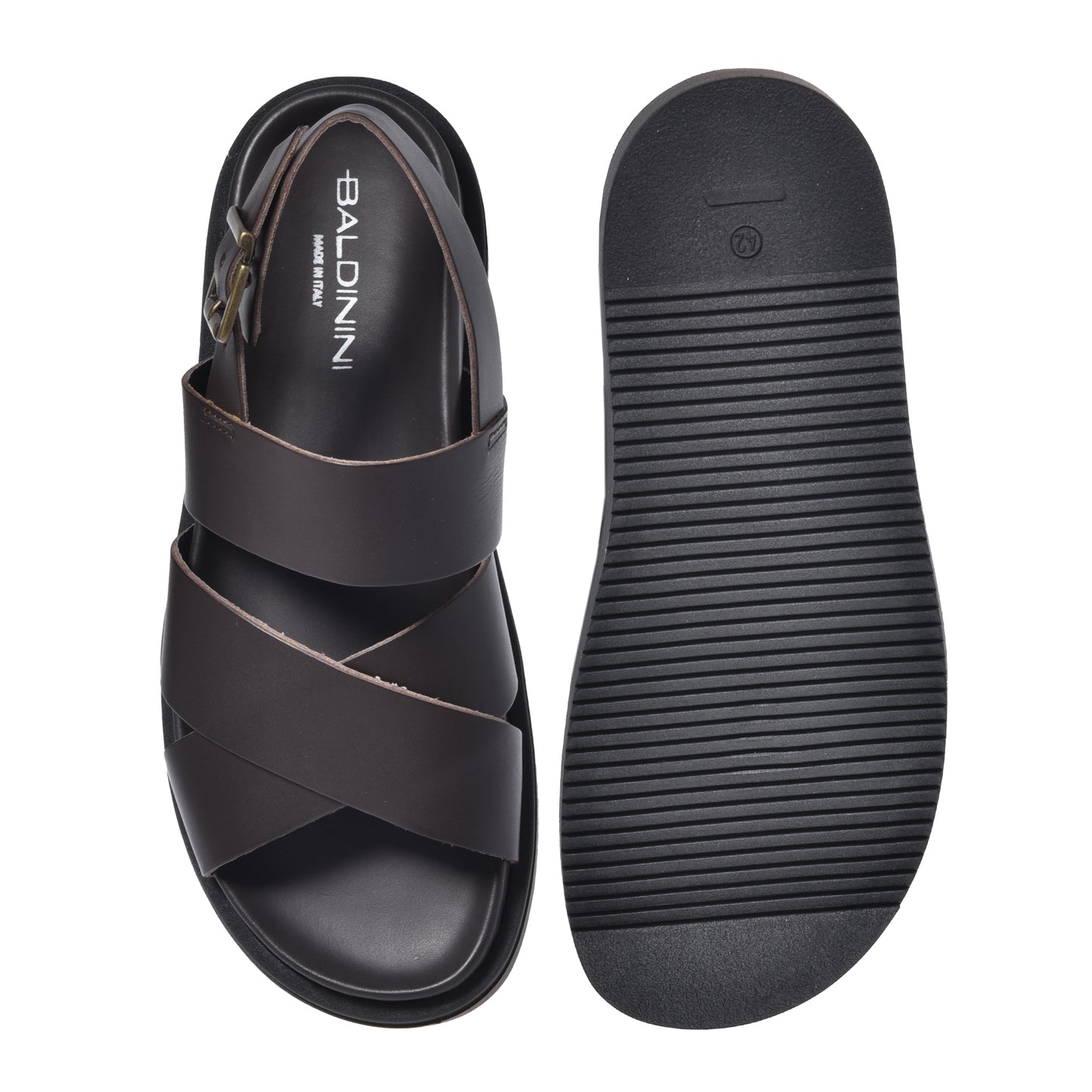 Dark brown leather sandal