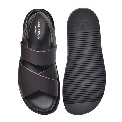Dark brown leather sandal