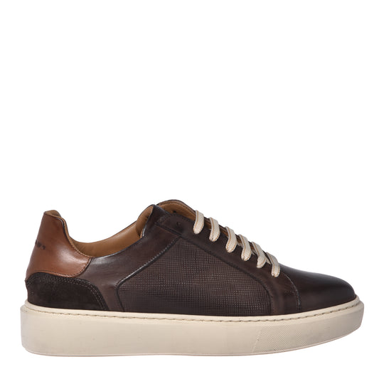 Dark brown leather sneaker
