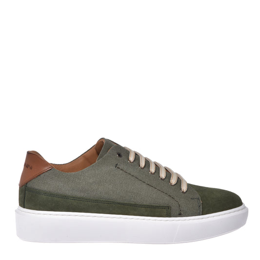 Green canvas sneaker