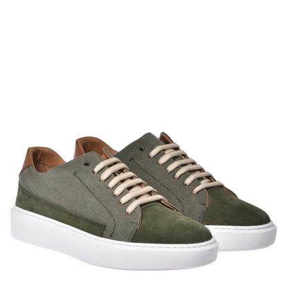 Green canvas sneaker