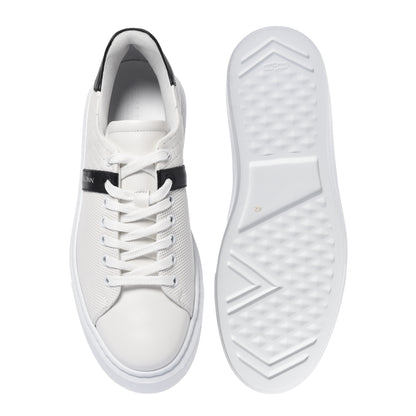 White braided effect leather sneaker