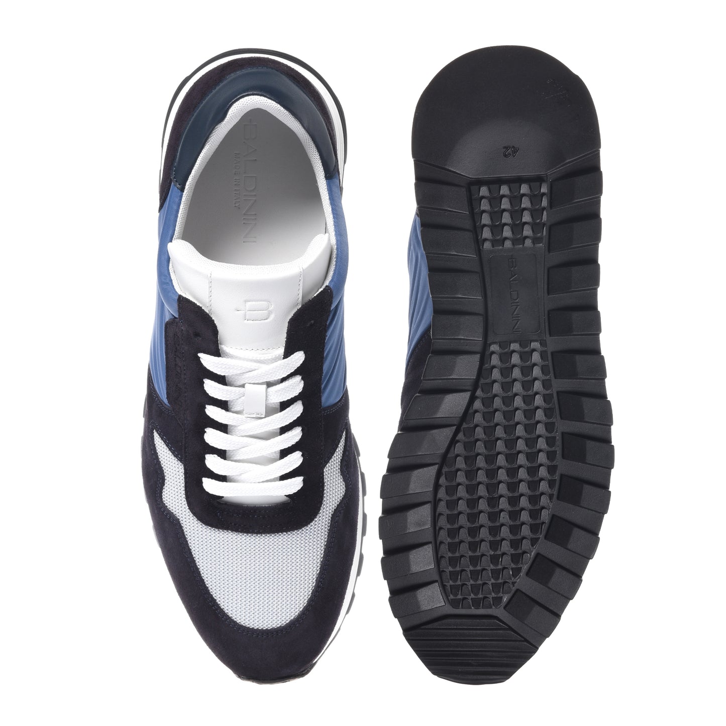 Beige suede and fabric sneakers