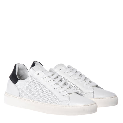 White perforated leather sneaker
