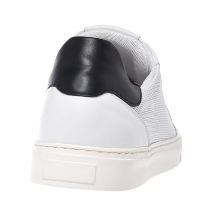 White perforated leather sneaker