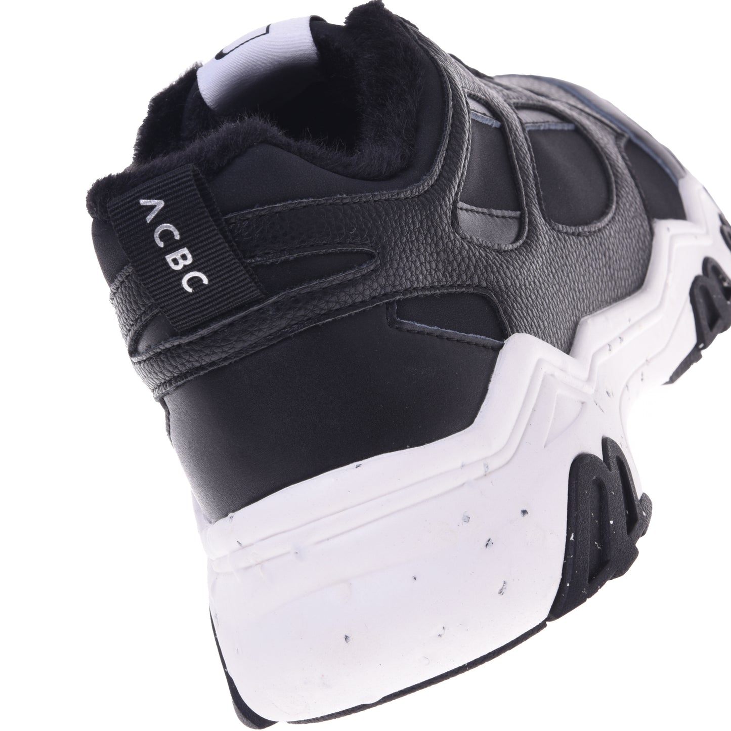 Baskets noires en simili cuir