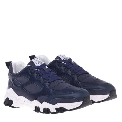 Baskets bleues en simili cuir