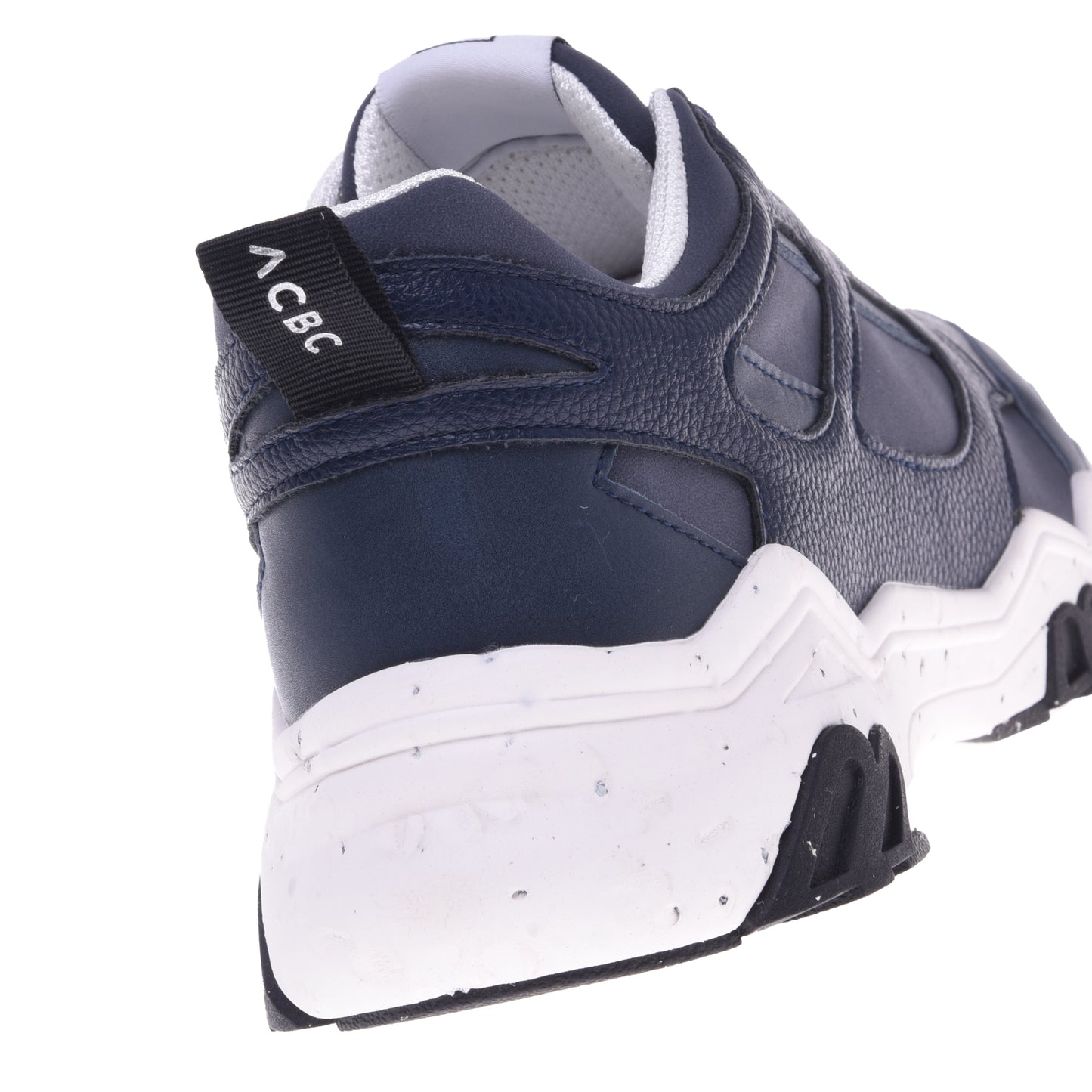 Baskets bleues en simili cuir